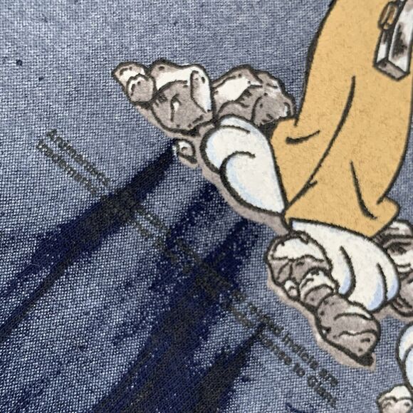 Vintage 1995 Animaniacs Mount Rushmore Short Sleeve T-Shirt Size Large Mans Blue - Picture 5 of 11